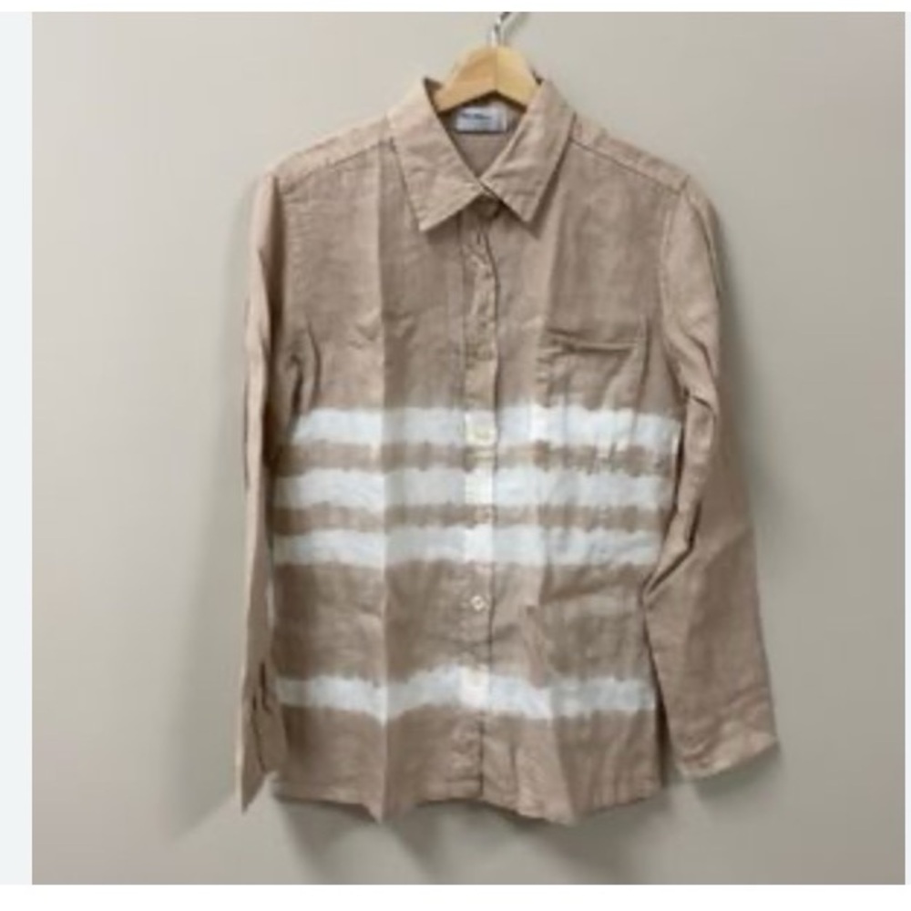 Allen Allen Beige Linen Shirt